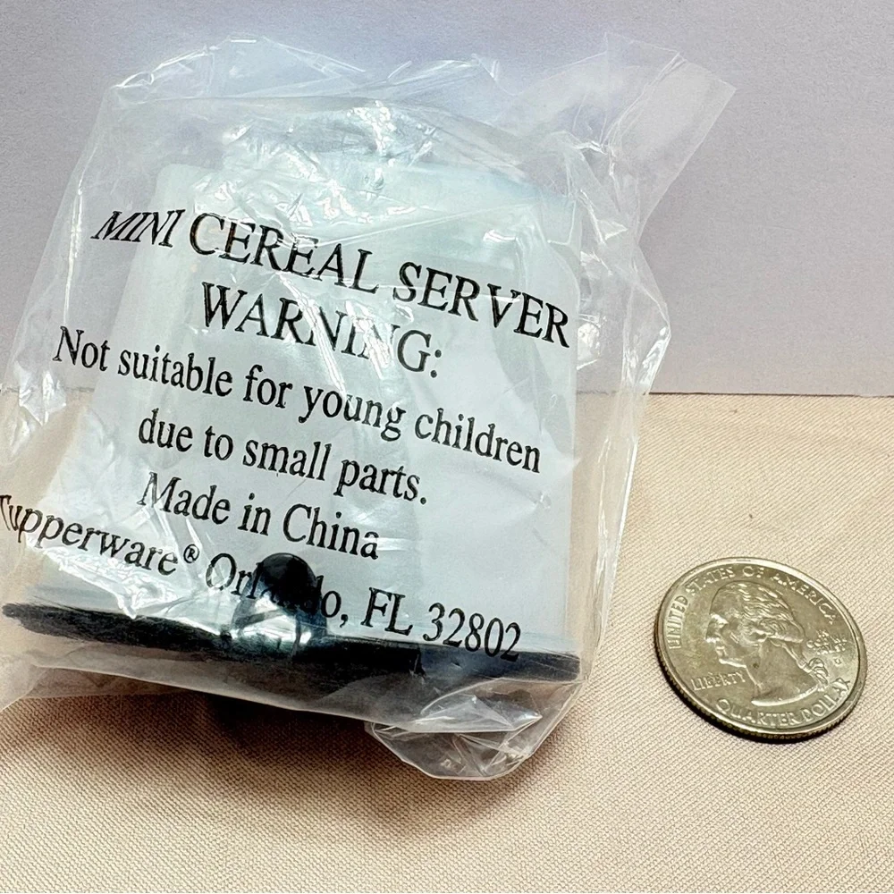 Tupperware Black and White Mini Cereal Server. Too cute, and collectible